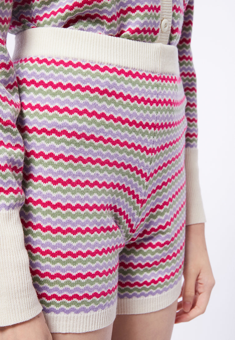 Striped Knit Shorts