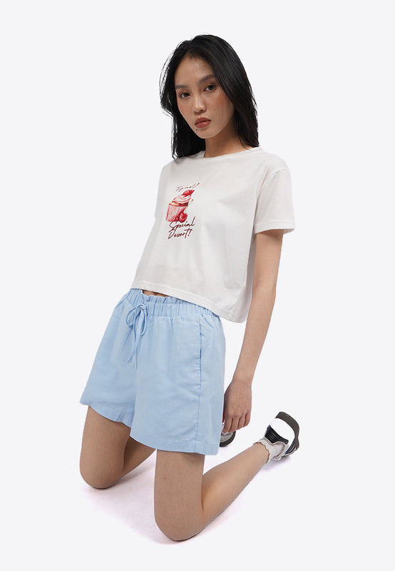 Basic Short Pants with Elastic Waist