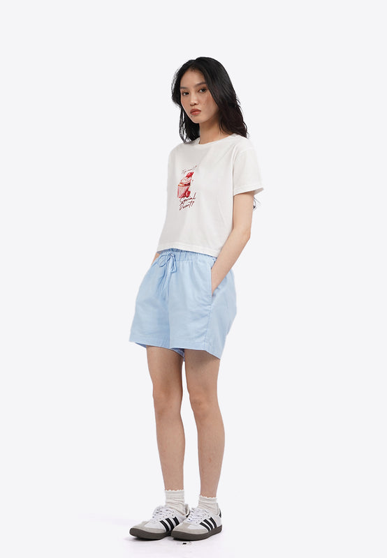 Basic Short Pants with Elastic Waist