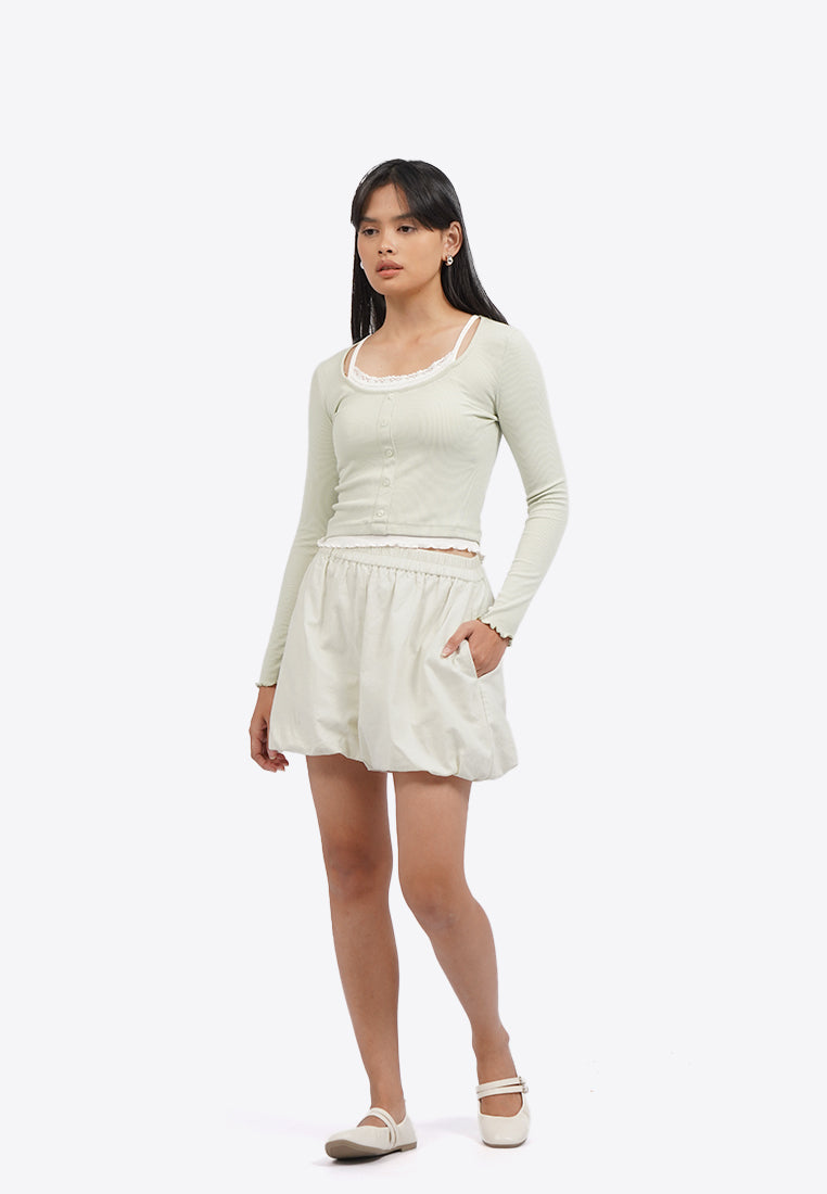 Bubble Hem Mini Short