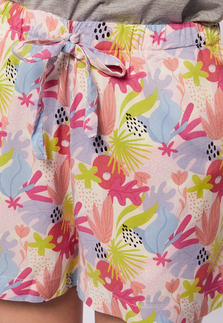 Printed Pajama Shorts