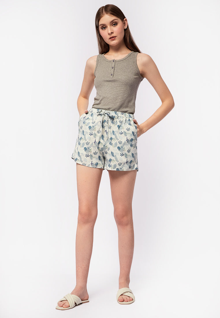 Printed Pajama Shorts