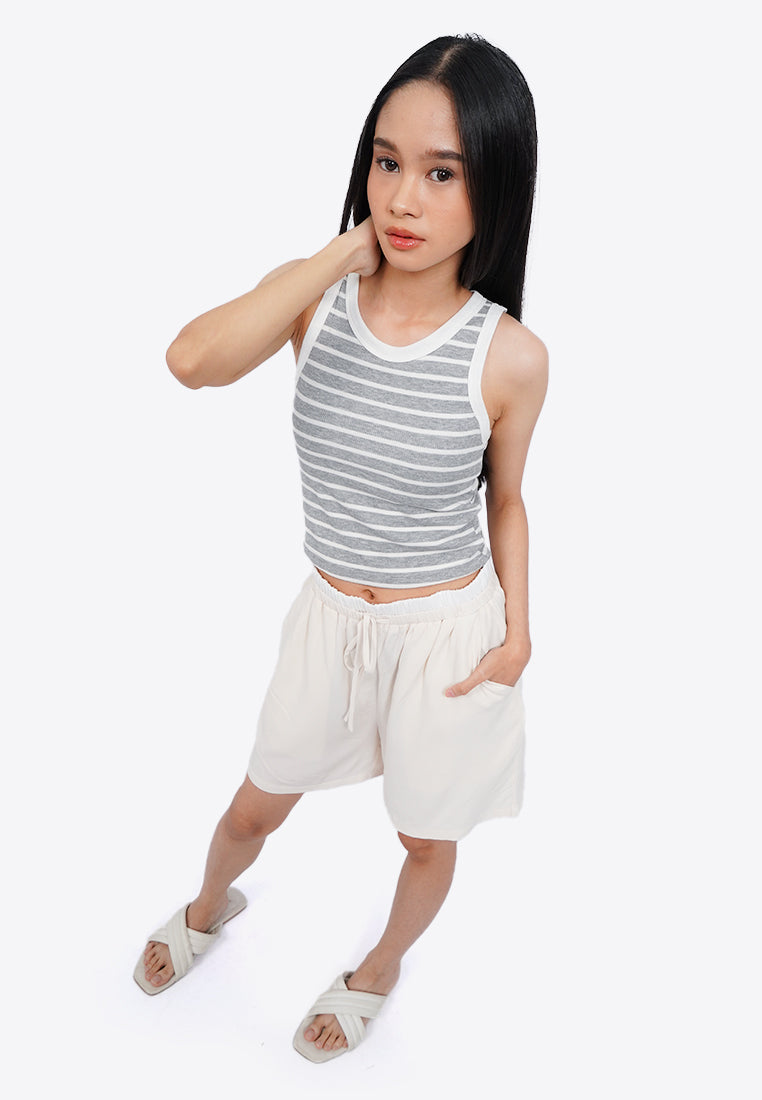 Double Waistband Pajama Shorts