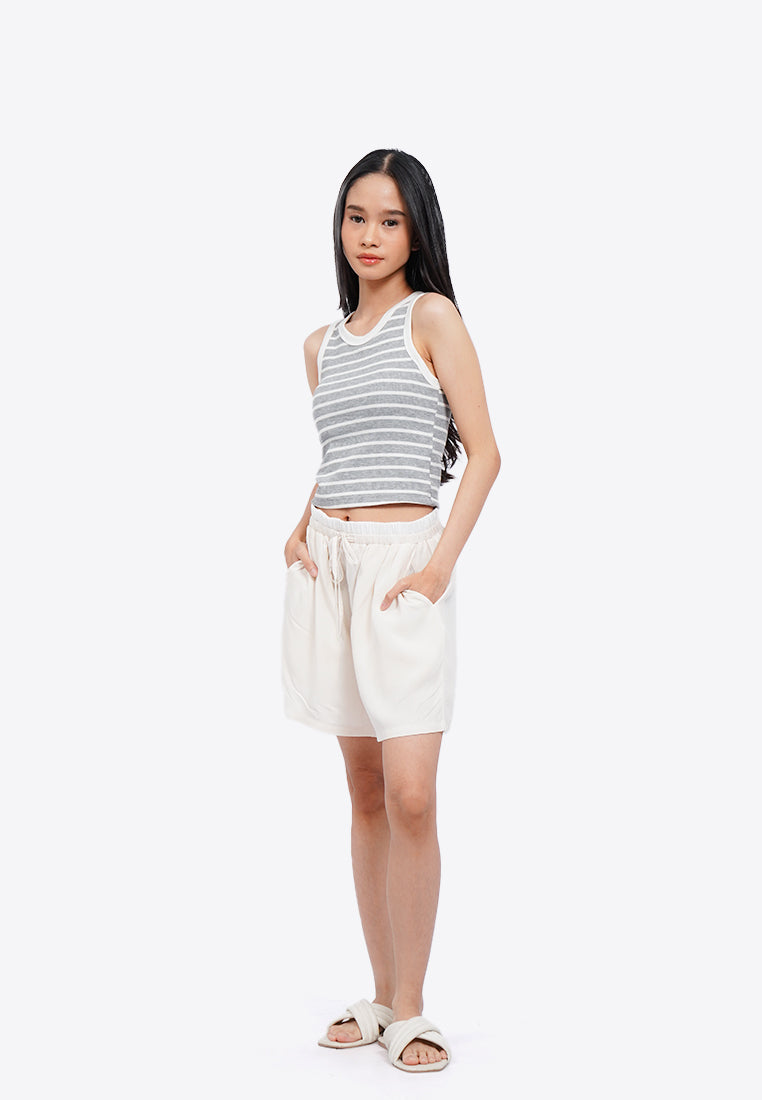 Double Waistband Pajama Shorts