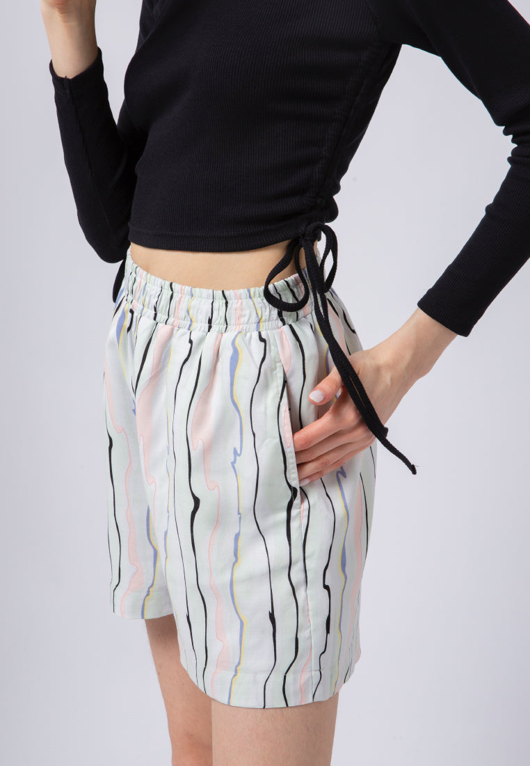 Wide Cut Printed Shorts