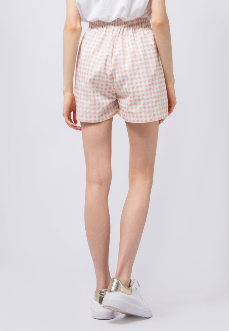 Checked Print Shorts