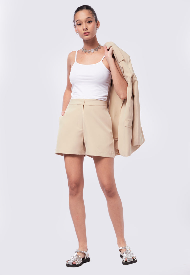 Solid Wide Leg Shorts