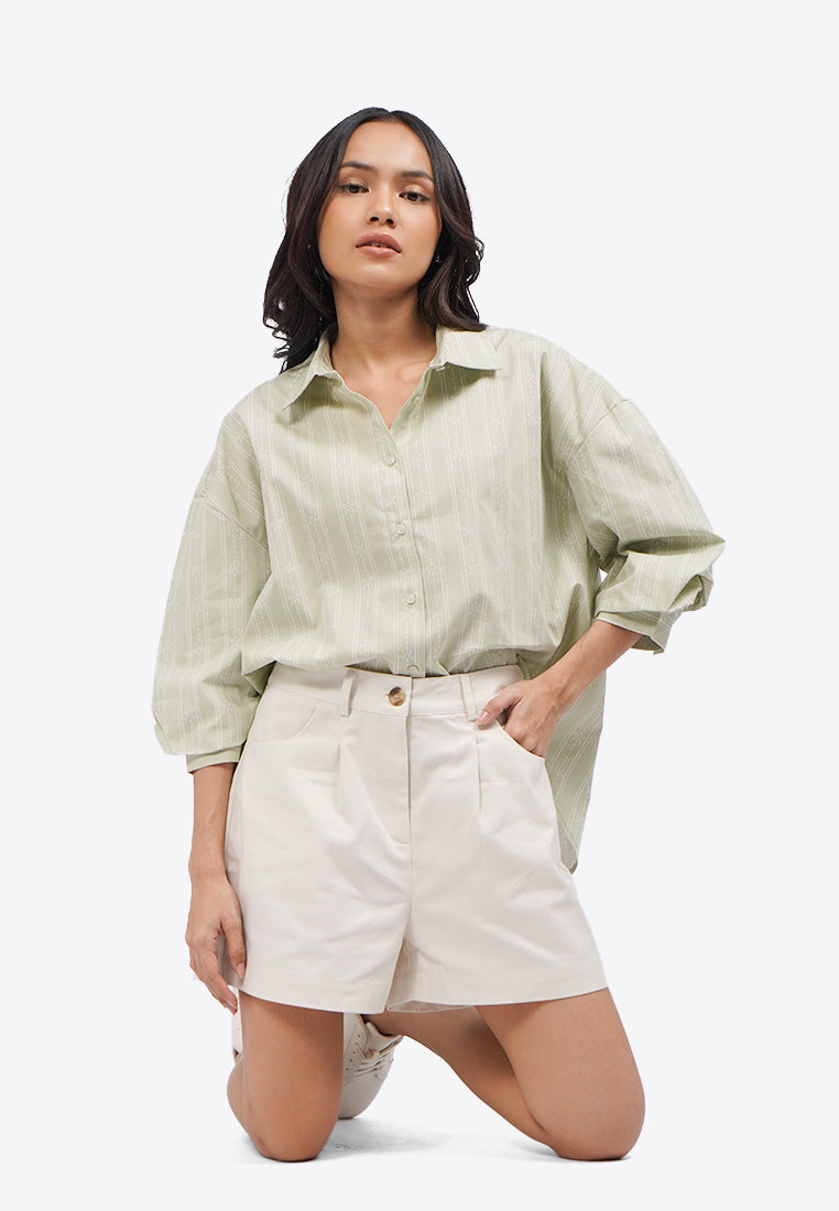 Regular Fit Short Pants Off White