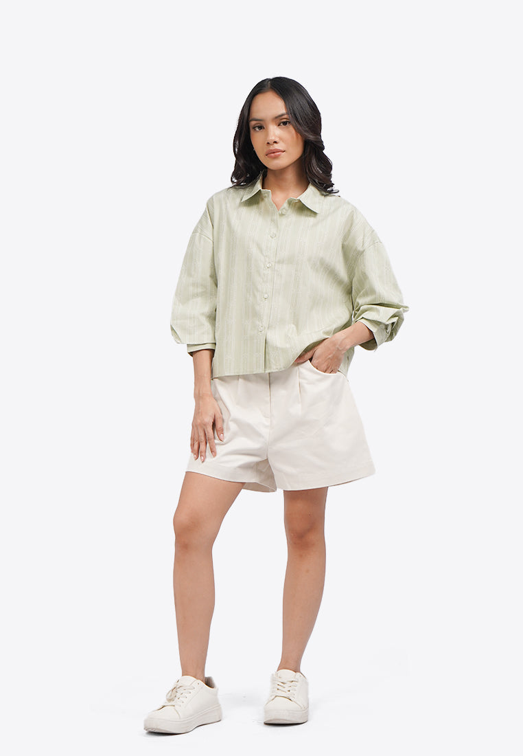 Regular Fit Short Pants Off White