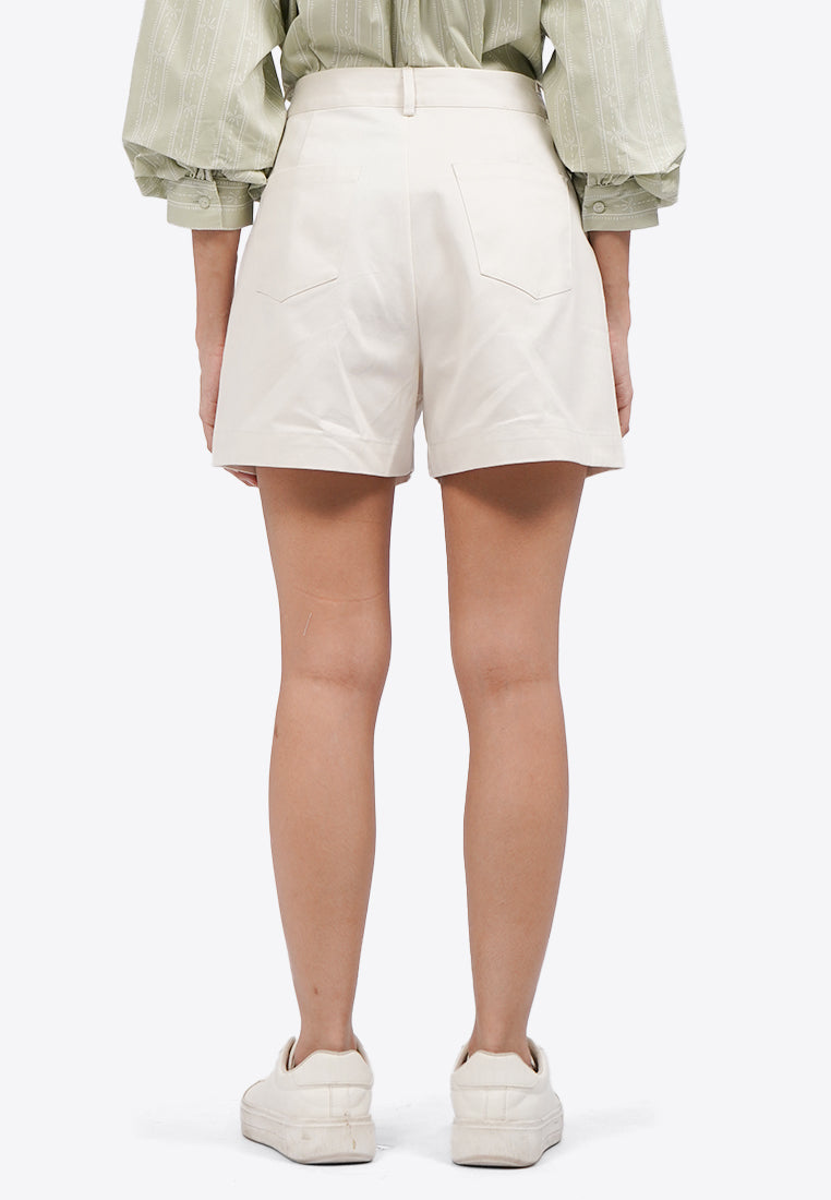 Regular Fit Short Pants Off White