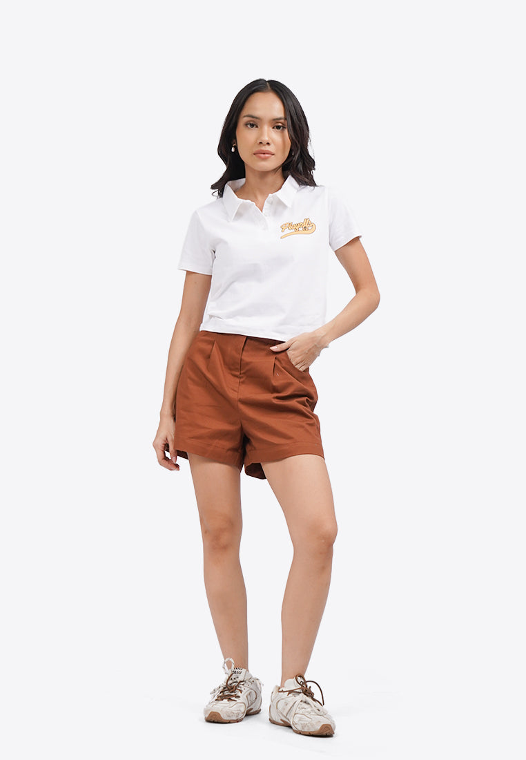 Regular Fit Short Pants Dark Brown