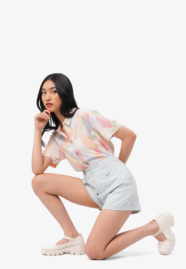 Rolled Up Short Pants L.Blue
