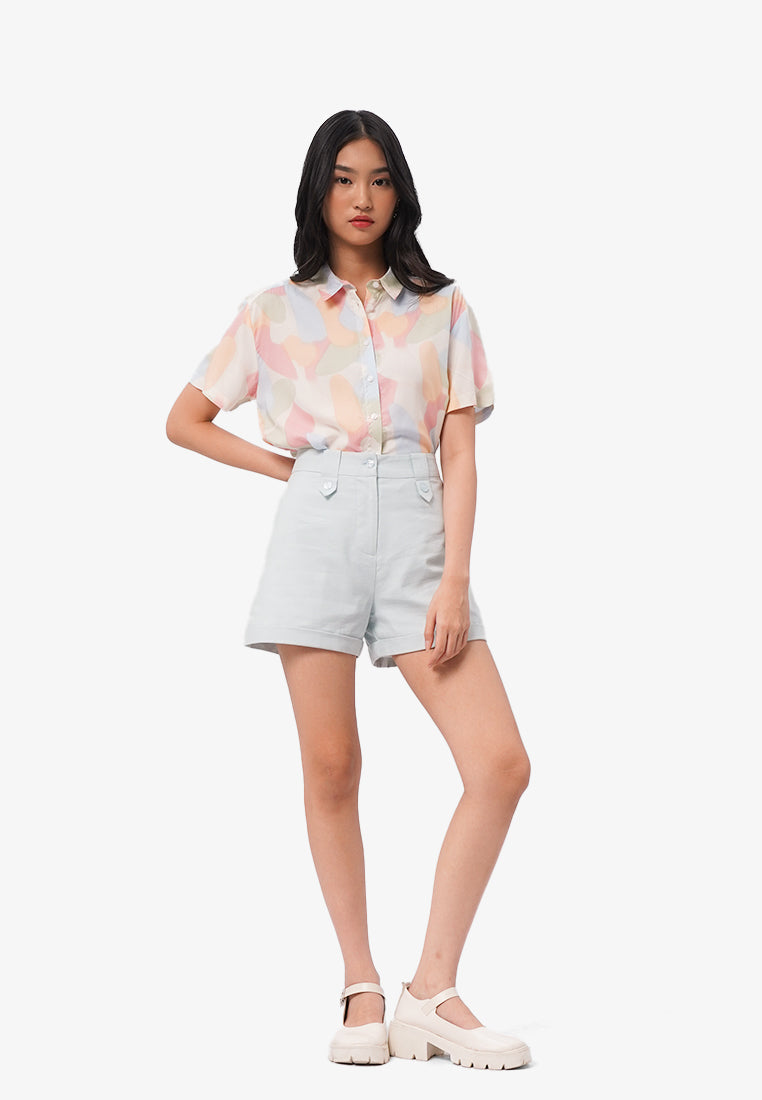 Rolled Up Short Pants L.Blue