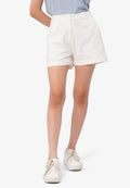 Rolled Up Short Pants Off White