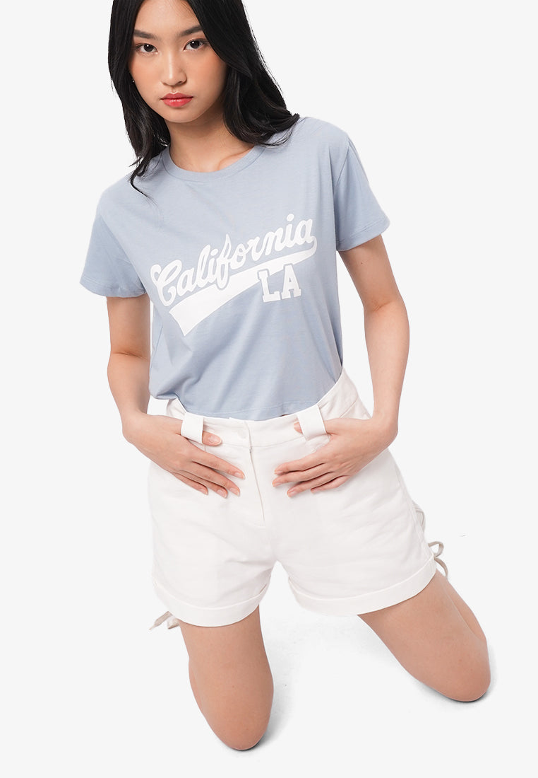 Rolled Up Short Pants Off White