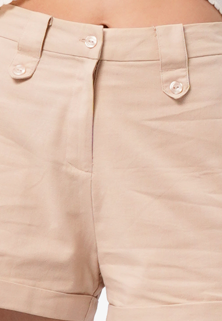 Rolled Up Short Pants L.Brown