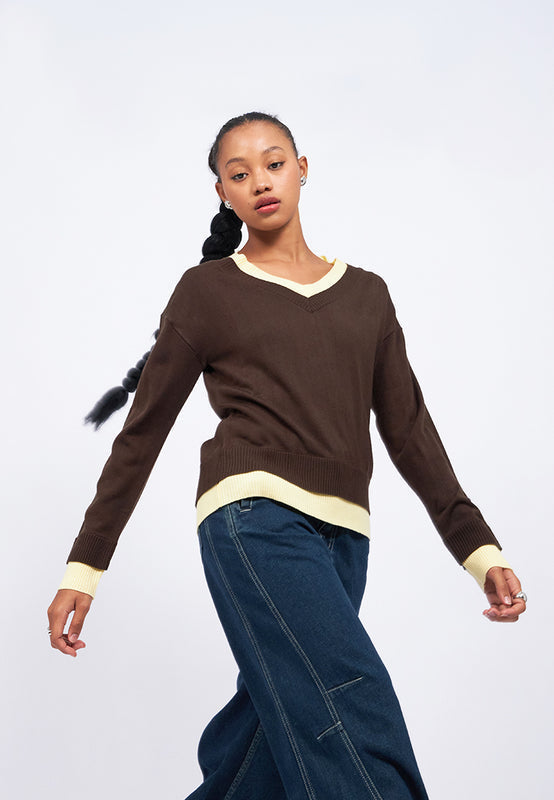 Double Layered Loose Sweater