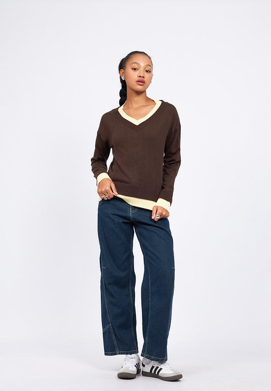 Double Layered Loose Sweater