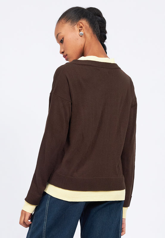 Double Layered Loose Sweater