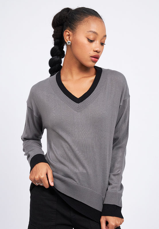 Double Layered Loose Sweater