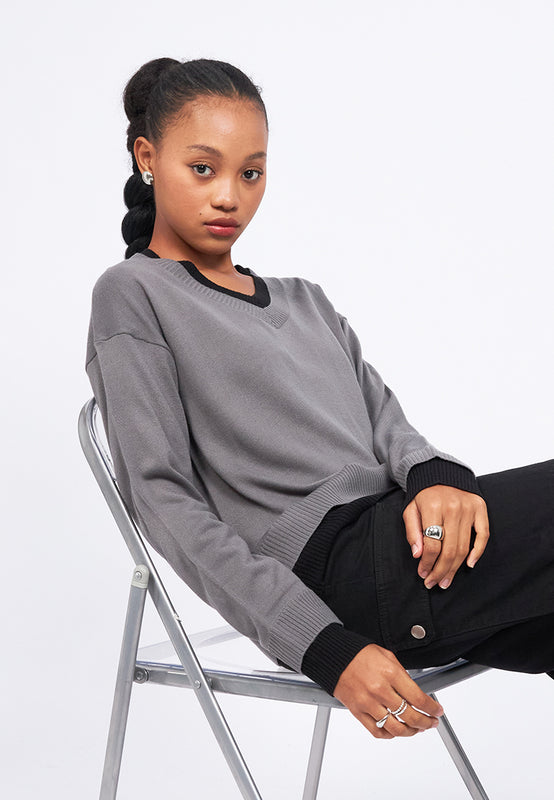 Double Layered Loose Sweater