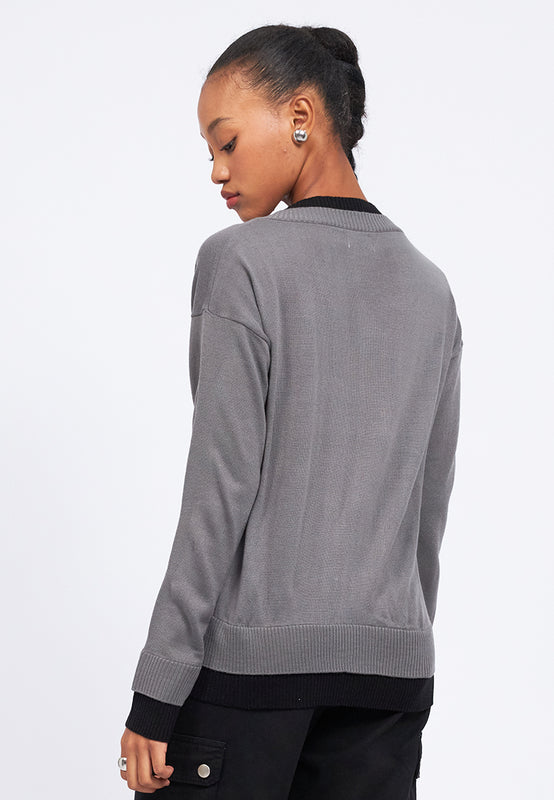 Double Layered Loose Sweater
