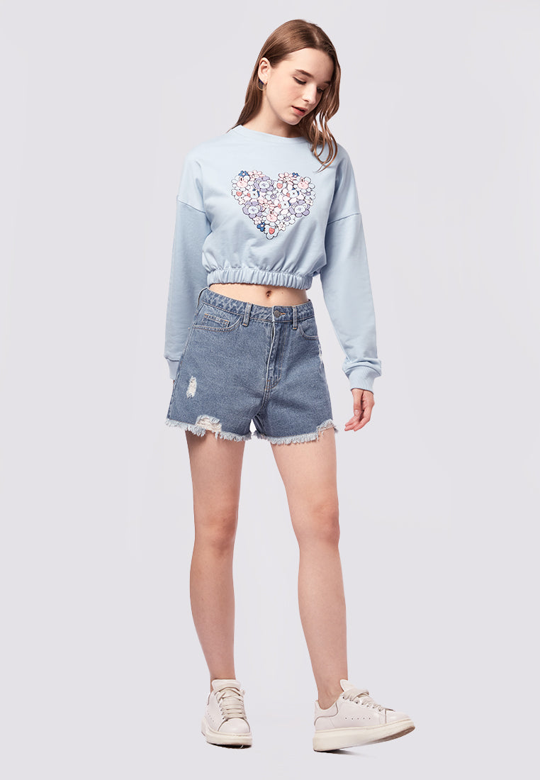 BT21 Elastic Crop Sweatshirt