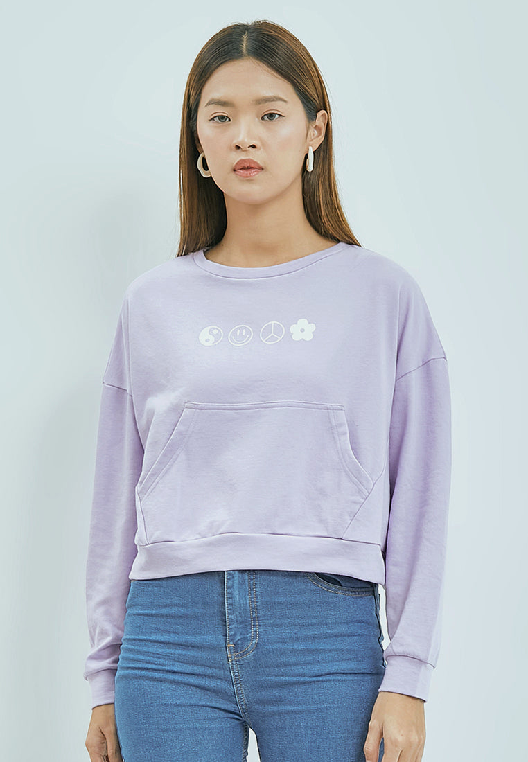 Graphic Crop Sweatshirt