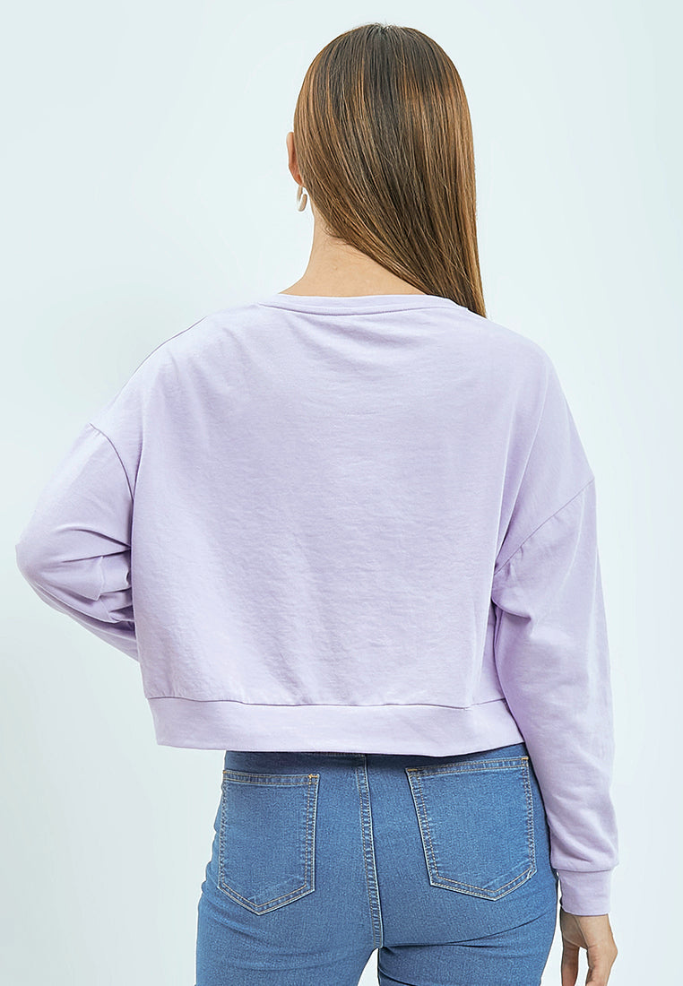 Graphic Crop Sweatshirt