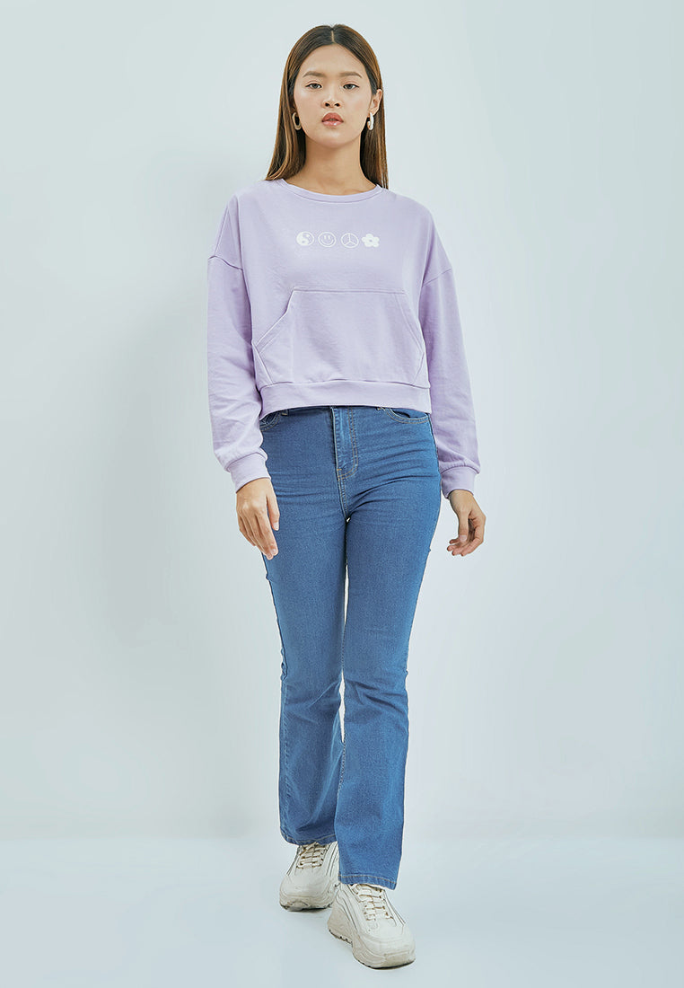 Graphic Crop Sweatshirt