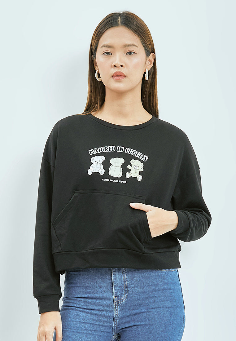 Graphic Crop Sweatshirt