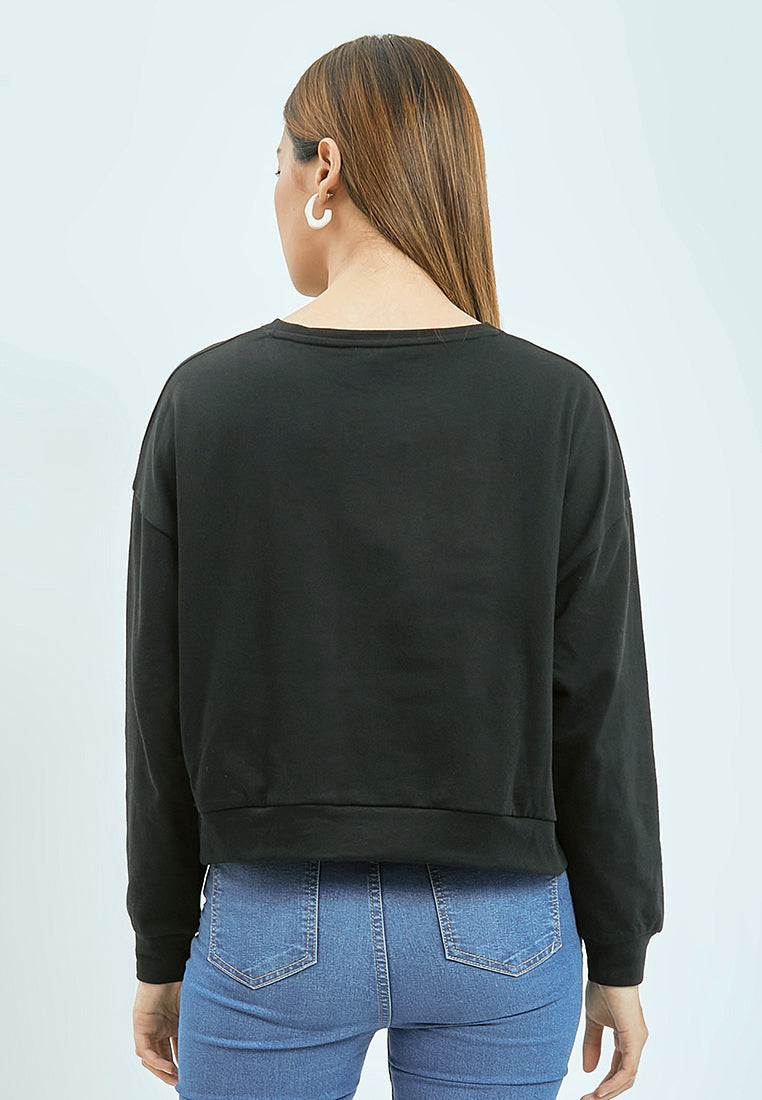 Graphic Crop Sweatshirt
