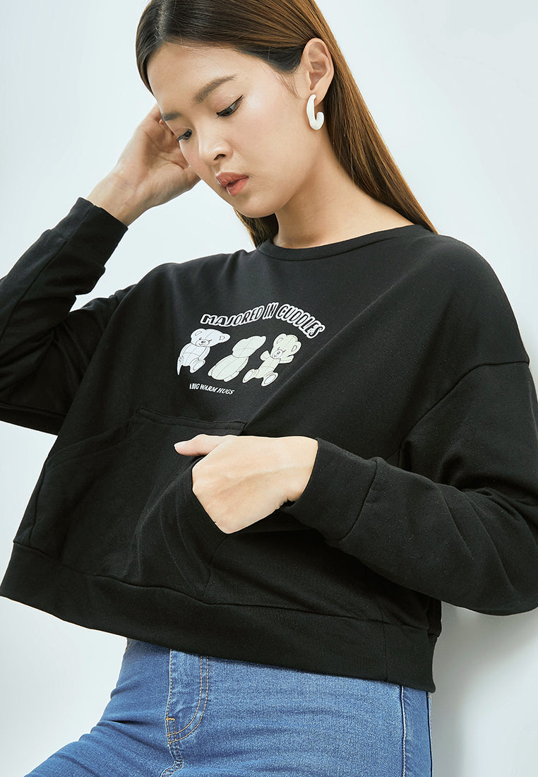Graphic Crop Sweatshirt
