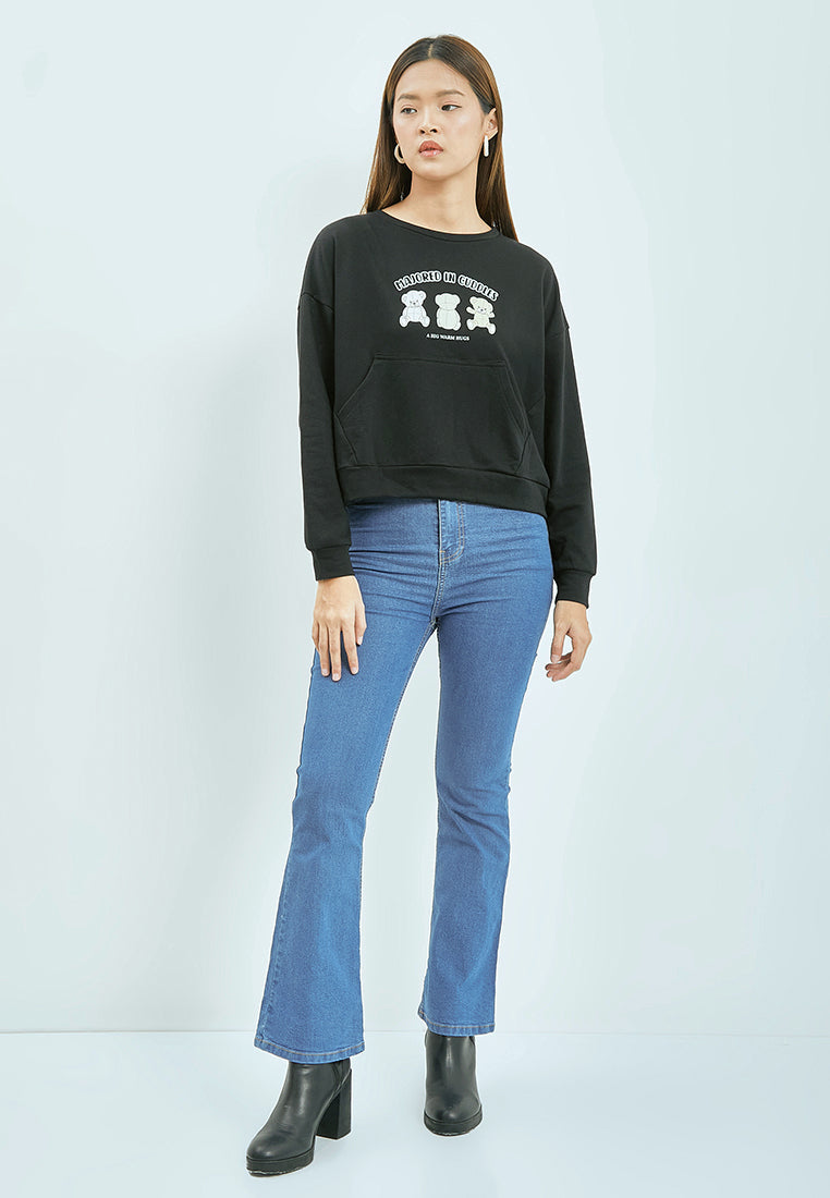 Graphic Crop Sweatshirt