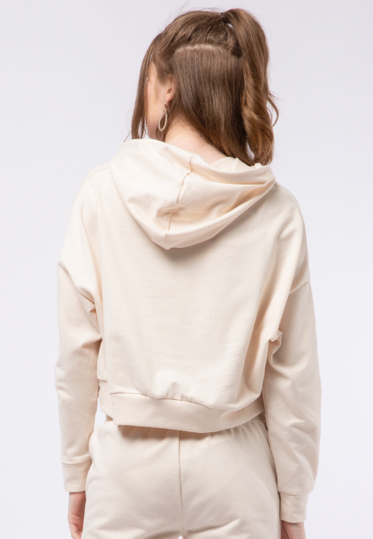 Long Sleeve Crop Hoodie Sweatshirt
