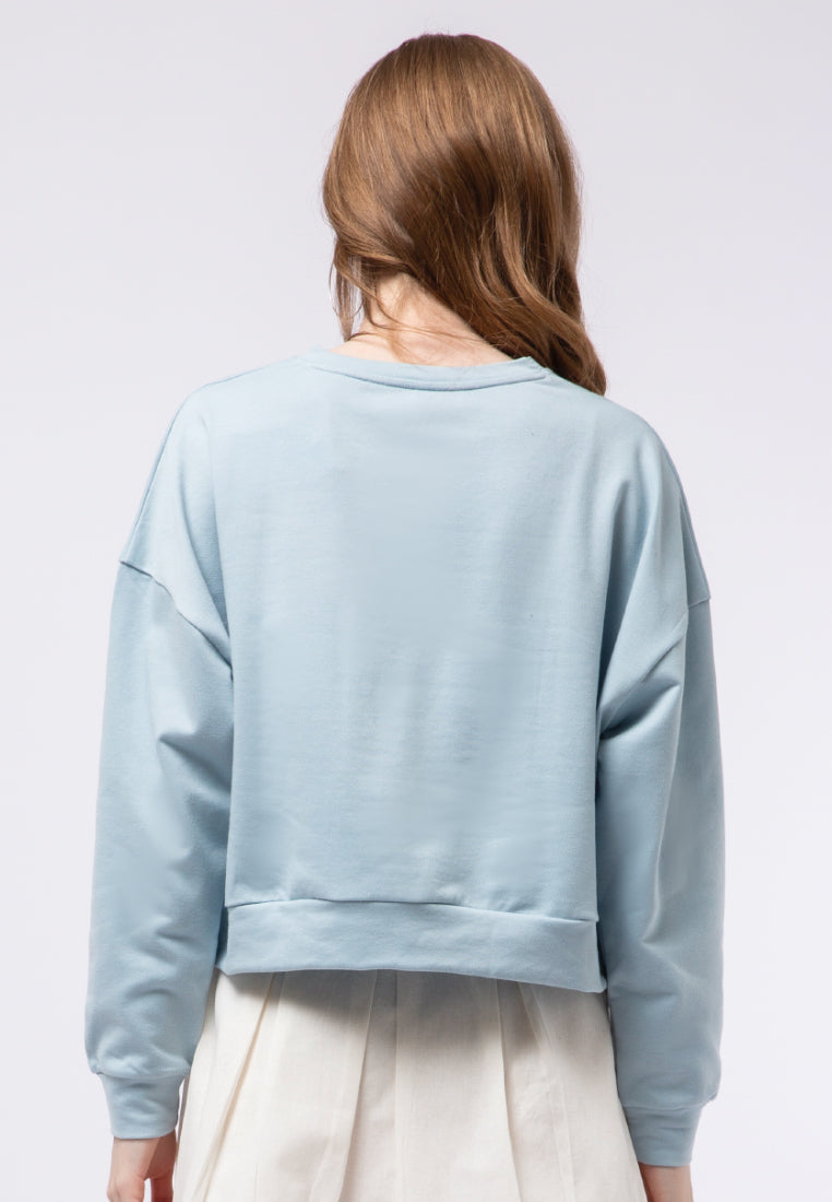 Long Sleeve Crop Sweatshirt