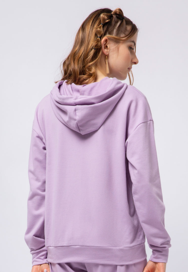 Hoodie Sweatshirt with Print Details