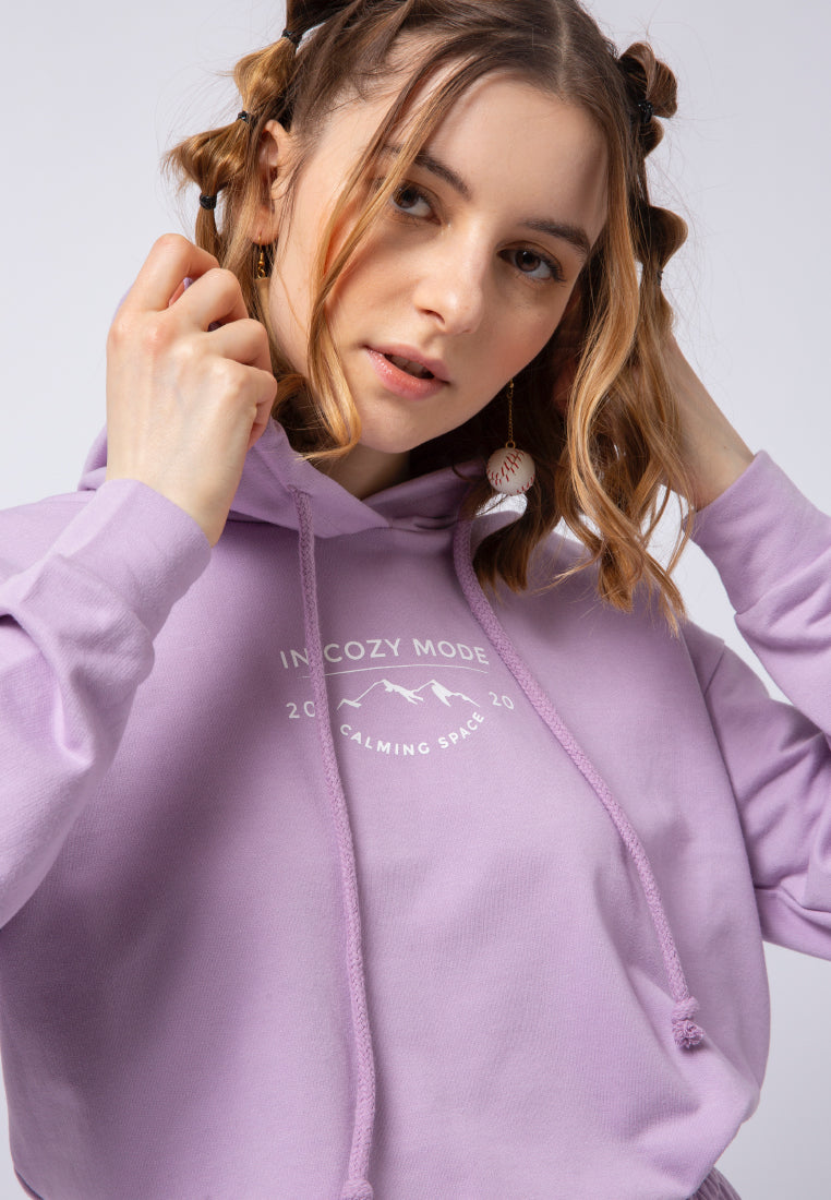 Hoodie Sweatshirt with Print Details