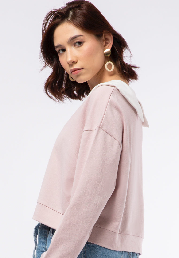 Collared Sweat Top