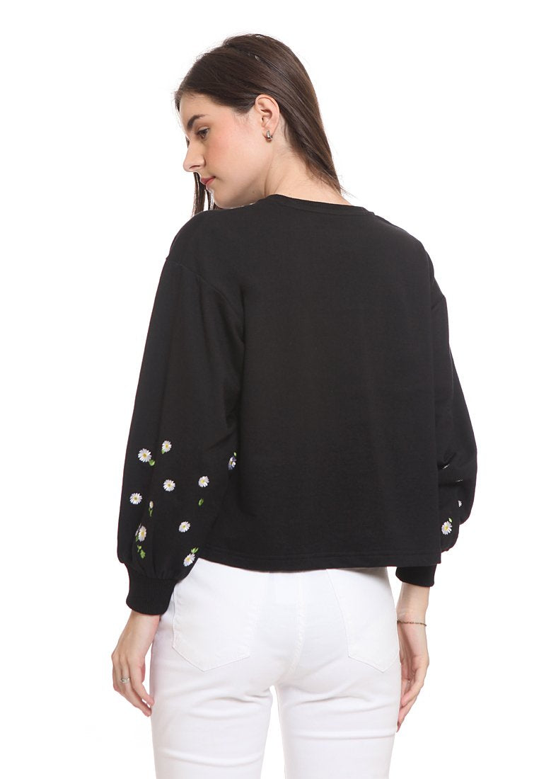 Floral Embroidered Sweatshirt