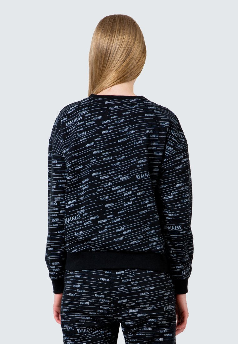 All-over Slogan Print Sweatshirt