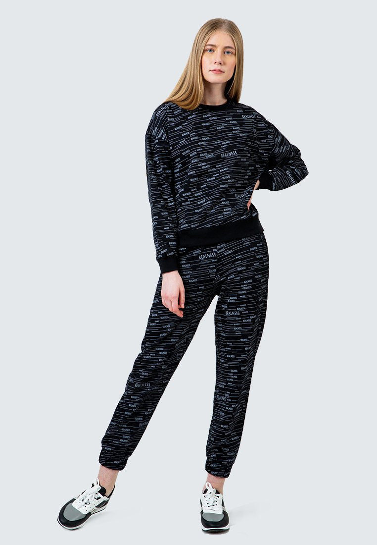 All-over Slogan Print Sweatshirt