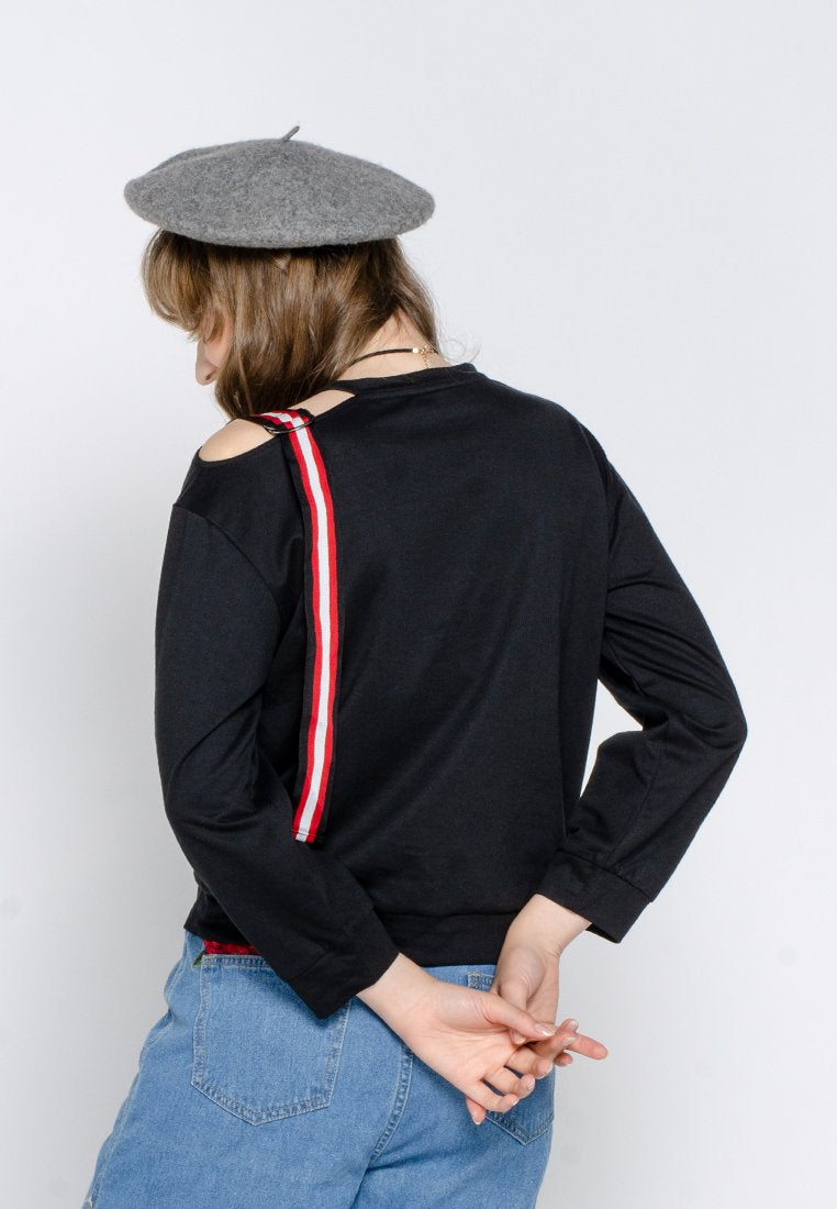Slogan Asymmetry Sweatshirt