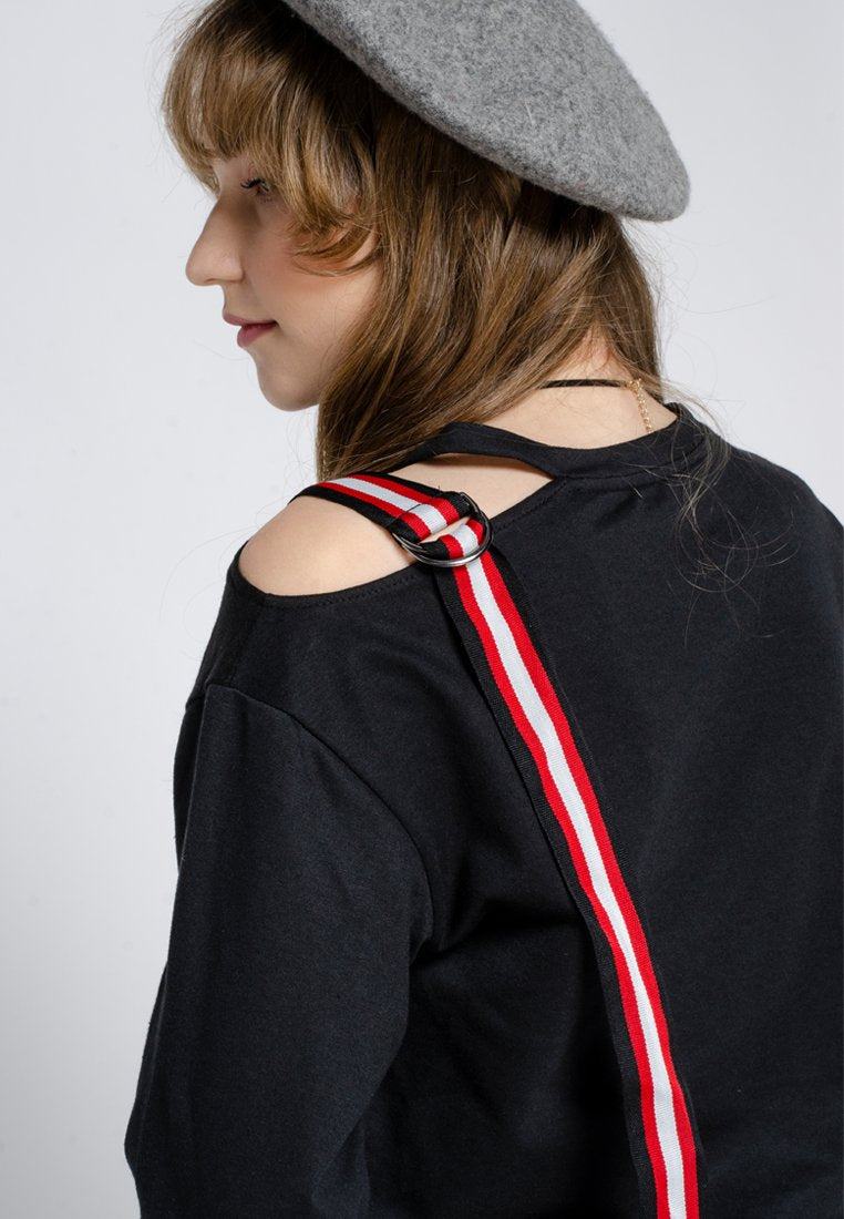 Slogan Asymmetry Sweatshirt
