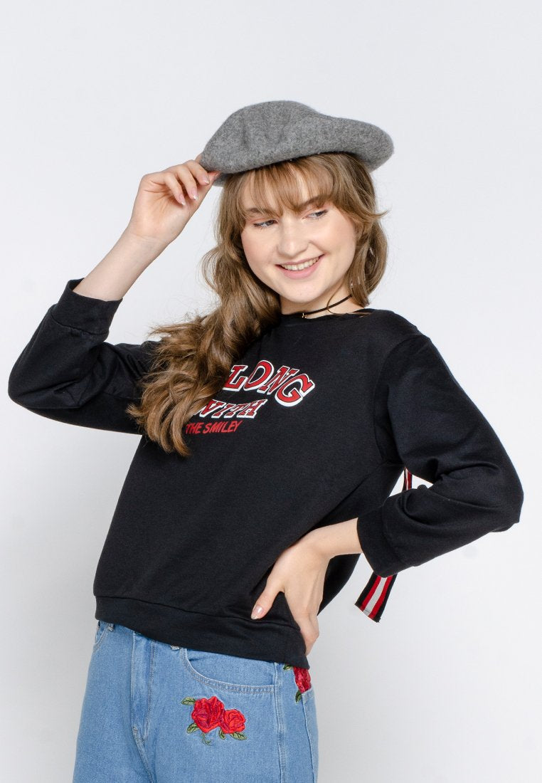 Slogan Asymmetry Sweatshirt