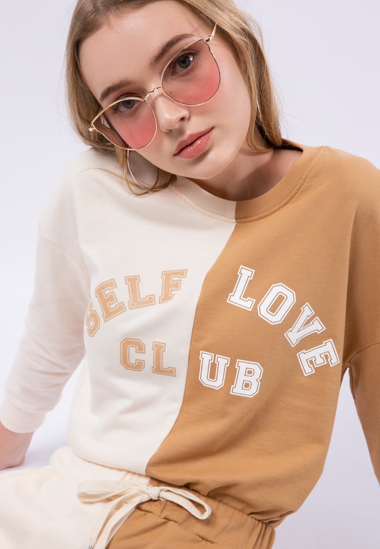 Colorblock Graphic Sweatshirt