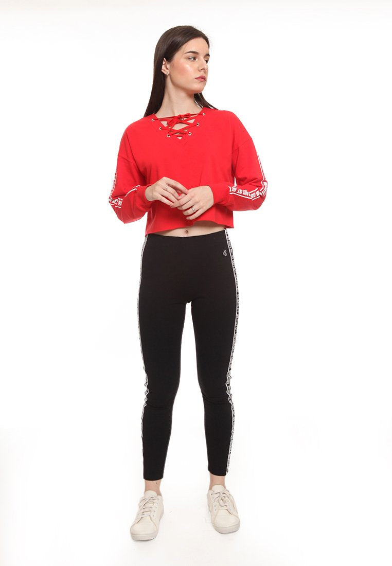 Lace Crop Sweatshirt