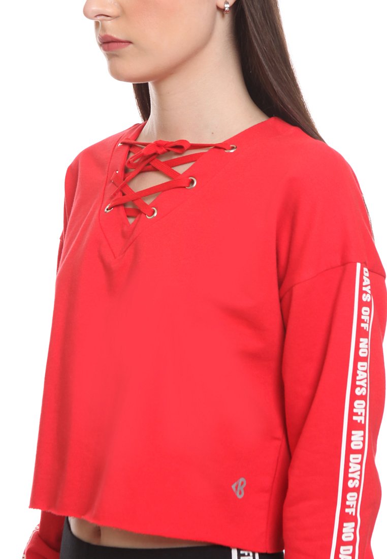 Lace Crop Sweatshirt
