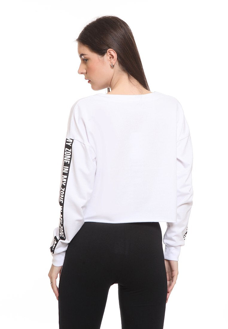 Lace Crop Sweatshirt