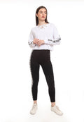 Lace Crop Sweatshirt